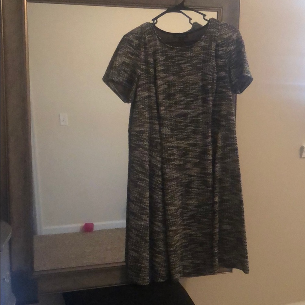 Black, White, and Violet Dress